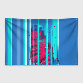 Флаг-баннер с принтом Сайонара бой в Екатеринбурге, 100% полиэстер | размер 67 х 109 см, плотность ткани — 95 г/м2; по краям флага есть четыре люверса для крепления | sayonara boy | морген | сайонара | элджей