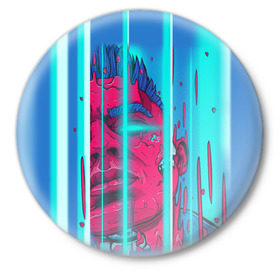 Значок с принтом Элджей в Екатеринбурге,  металл | круглая форма, металлическая застежка в виде булавки | sayonara boy | морген | сайонара | элджей