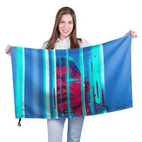 Флаг 3D с принтом Элджей в Екатеринбурге, 100% полиэстер | плотность ткани — 95 г/м2, размер — 67 х 109 см. Принт наносится с одной стороны | sayonara boy | морген | сайонара | элджей