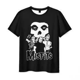 Мужская футболка 3D с принтом Misfits в Екатеринбурге, 100% полиэфир | прямой крой, круглый вырез горловины, длина до линии бедер | horror | punk | rock | альтернатива | группа | мисфитс | неприкаянные | панк | рок | хоррор