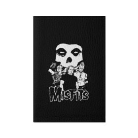 Обложка для паспорта матовая кожа с принтом Misfits в Екатеринбурге, натуральная матовая кожа | размер 19,3 х 13,7 см; прозрачные пластиковые крепления | horror | punk | rock | альтернатива | группа | мисфитс | неприкаянные | панк | рок | хоррор