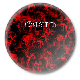 Значок с принтом The Exploited в Екатеринбурге,  металл | круглая форма, металлическая застежка в виде булавки | Тематика изображения на принте: 