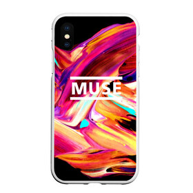 Чехол для iPhone XS Max матовый с принтом MUSE в Екатеринбурге, Силикон | Область печати: задняя сторона чехла, без боковых панелей | muse | punk | rock | альтернативный хип хоп | группа | инди поп | музыка | музыкальное произведение | ноты | панк | регги | рок | синти поп