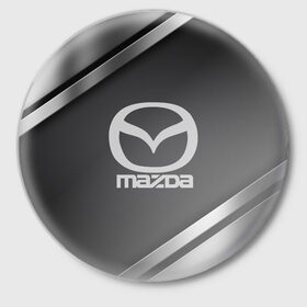Значок с принтом MAZDA SPORT в Екатеринбурге,  металл | круглая форма, металлическая застежка в виде булавки | Тематика изображения на принте: 
