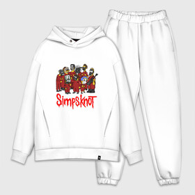 Мужской костюм хлопок OVERSIZE с принтом SimpsKnot в Екатеринбурге,  |  | art | bart | homer | metall | rock | simpson | simpsons | slipknot |   группа | арт | барт | гомер | металл | рок | симпсон | симпсоны | слинкнот