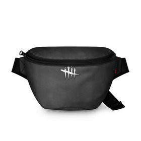 Поясная сумка 3D с принтом Dead by Daylight bag в Екатеринбурге, 100% полиэстер | плотная ткань, ремень с регулируемой длиной, внутри несколько карманов для мелочей, основное отделение и карман с обратной стороны сумки застегиваются на молнию | backpack | dbd | dead by daylight | дбд