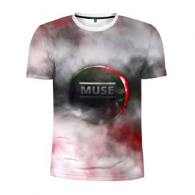 Мужская футболка 3D спортивная с принтом Muse в Екатеринбурге, 100% полиэстер с улучшенными характеристиками | приталенный силуэт, круглая горловина, широкие плечи, сужается к линии бедра | 