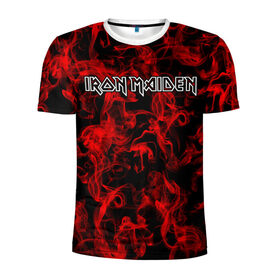 Мужская футболка 3D спортивная с принтом Iron Maiden в Екатеринбурге, 100% полиэстер с улучшенными характеристиками | приталенный силуэт, круглая горловина, широкие плечи, сужается к линии бедра | альтернативный | блюз | британская | готик | гранж | группа | метал | модные | музыка | пост | рок | хард