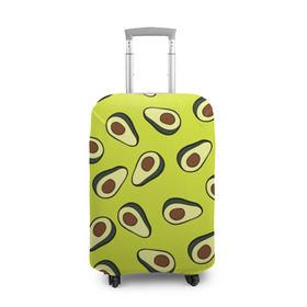 Чехол для чемодана 3D с принтом Авокадо в Екатеринбурге, 86% полиэфир, 14% спандекс | двустороннее нанесение принта, прорези для ручек и колес | avocado | food | fruit | pattern | vegan | vegetarian | авокадо | веган | вегетарианство | еда | паттерн | правильное питание | фрукт