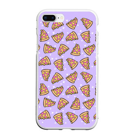 Чехол для iPhone 7Plus/8 Plus матовый с принтом Пицца Мун в Екатеринбурге, Силикон | Область печати: задняя сторона чехла, без боковых панелей | food | pattern | pizza | sailor moon | еда | паттерн | пицца | сейлор мун