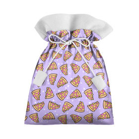 Подарочный 3D мешок с принтом Пицца Мун в Екатеринбурге, 100% полиэстер | Размер: 29*39 см | food | pattern | pizza | sailor moon | еда | паттерн | пицца | сейлор мун