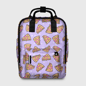 Женский рюкзак 3D с принтом Пицца Мун в Екатеринбурге, 100% полиэстер | лямки с регулируемой длиной, сверху ручки, чтобы рюкзак нести как сумку. Основное отделение закрывается на молнию, как и внешний карман. Внутри два дополнительных кармана, один из которых закрывается на молнию. По бокам два дополнительных кармашка, куда поместится маленькая бутылочка
 | food | pattern | pizza | sailor moon | еда | паттерн | пицца | сейлор мун