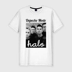 Мужская футболка премиум с принтом Depeche mode в Екатеринбурге, 92% хлопок, 8% лайкра | приталенный силуэт, круглый вырез ворота, длина до линии бедра, короткий рукав | depeche mode | депеш мод | музыка