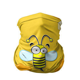 Бандана-труба 3D с принтом Пчелка в Екатеринбурге, 100% полиэстер, ткань с особыми свойствами — Activecool | плотность 150‒180 г/м2; хорошо тянется, но сохраняет форму | Тематика изображения на принте: животные | лето | мед | насекомые | природа | пчела | пчелка | соты