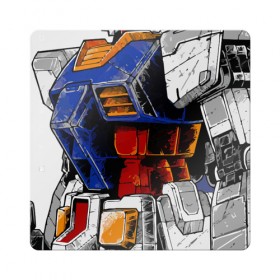 Магнит виниловый Квадрат с принтом Gundam в Екатеринбурге, полимерный материал с магнитным слоем | размер 9*9 см, закругленные углы | gundam | манга | робо | япония
