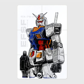Магнитный плакат 2Х3 с принтом Gundam в Екатеринбурге, Полимерный материал с магнитным слоем | 6 деталей размером 9*9 см | gundam | манга | робо | япония