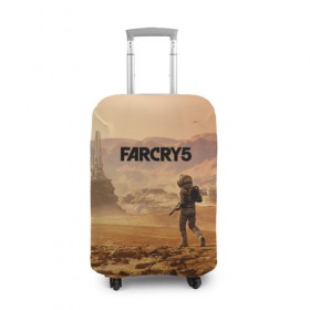 Чехол для чемодана 3D с принтом Far Cry 5 Mars в Екатеринбурге, 86% полиэфир, 14% спандекс | двустороннее нанесение принта, прорези для ручек и колес | 