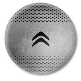 Значок с принтом CITROEN в Екатеринбурге,  металл | круглая форма, металлическая застежка в виде булавки | Тематика изображения на принте: 