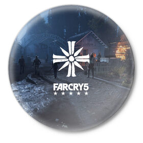 Значок с принтом Cult Far Cry в Екатеринбурге,  металл | круглая форма, металлическая застежка в виде булавки | 