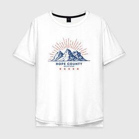 Мужская футболка хлопок Oversize с принтом Hope County в Екатеринбурге, 100% хлопок | свободный крой, круглый ворот, “спинка” длиннее передней части | far cry 5 | фар край