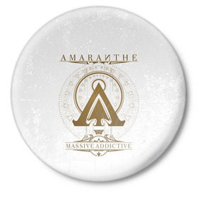 Значок с принтом Amaranthe в Екатеринбурге,  металл | круглая форма, металлическая застежка в виде булавки | amaranthe | амаранте | датская | дэт | метал | пауэр | шведская