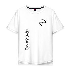 Мужская футболка хлопок Oversize с принтом Evanescence в Екатеринбурге, 100% хлопок | свободный крой, круглый ворот, “спинка” длиннее передней части | Тематика изображения на принте: 