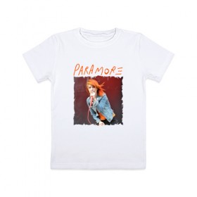 Детская футболка хлопок с принтом Paramore в Екатеринбурге, 100% хлопок | круглый вырез горловины, полуприлегающий силуэт, длина до линии бедер | Тематика изображения на принте: 