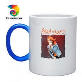 Кружка хамелеон с принтом Paramore в Екатеринбурге, керамика | меняет цвет при нагревании, емкость 330 мл | Тематика изображения на принте: 