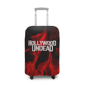 Чехол для чемодана 3D с принтом Hollywood Undead в Екатеринбурге, 86% полиэфир, 14% спандекс | двустороннее нанесение принта, прорези для ручек и колес | hollywood undead | punk | rock | альтернативный хип хоп | группа | инди поп | музыка | музыкальное произведение | ноты | панк | регги | рок | синти поп
