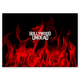 Поздравительная открытка с принтом Hollywood Undead в Екатеринбурге, 100% бумага | плотность бумаги 280 г/м2, матовая, на обратной стороне линовка и место для марки
 | hollywood undead | punk | rock | альтернативный хип хоп | группа | инди поп | музыка | музыкальное произведение | ноты | панк | регги | рок | синти поп