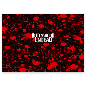 Поздравительная открытка с принтом Hollywood Undead в Екатеринбурге, 100% бумага | плотность бумаги 280 г/м2, матовая, на обратной стороне линовка и место для марки
 | hollywood undead | punk | rock | альтернативный хип хоп | группа | инди поп | музыка | музыкальное произведение | ноты | панк | регги | рок | синти поп