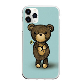 Чехол для iPhone 11 Pro Max матовый с принтом Мишка в Екатеринбурге, Силикон |  | Тематика изображения на принте: девушкам | животные | игрушка | медведь | миша | мишка | плюшевый | цветок