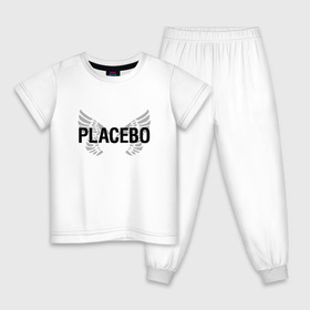 Детская пижама хлопок с принтом Placebo в Екатеринбурге, 100% хлопок |  брюки и футболка прямого кроя, без карманов, на брюках мягкая резинка на поясе и по низу штанин
 | placebo | альтернативный | инди | индирок | плацебо | рок