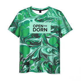 Мужская футболка 3D с принтом Open the Dorn в Екатеринбурге, 100% полиэфир | прямой крой, круглый вырез горловины, длина до линии бедер | dorn | иван дорн