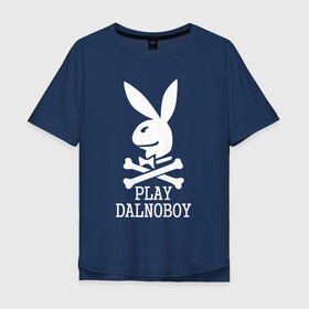 Мужская футболка хлопок Oversize с принтом Play Dalnoboy (Дальнобойщики) в Екатеринбурге, 100% хлопок | свободный крой, круглый ворот, “спинка” длиннее передней части | play dalnoboy | дальнобойщики