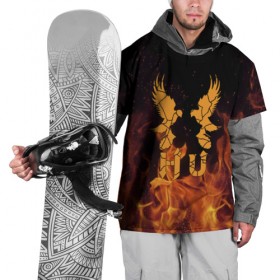 Накидка на куртку 3D с принтом Hollywood Undead в Екатеринбурге, 100% полиэстер |  | 