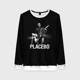 Женский свитшот 3D с принтом Placebo в Екатеринбурге, 100% полиэстер с мягким внутренним слоем | круглый вырез горловины, мягкая резинка на манжетах и поясе, свободная посадка по фигуре | placebo | альтернативный | брайан молко | инди | индирок | плацебо | рок