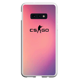 Чехол для Samsung S10E с принтом CsGo Градиент в Екатеринбурге, Силикон | Область печати: задняя сторона чехла, без боковых панелей | Тематика изображения на принте: cs go | csgo | global offensive | контр страйк | контра