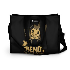 Сумка-шоппер 3D с принтом Bendy and the ink machine (20) в Екатеринбурге, 100% полиэстер | застегивается на металлическую кнопку; внутренний карман застегивается на молнию. Стенки укреплены специальным мягким материалом, чтобы защитить содержимое от несильных ударов
 | bendy | bendy and the ink machine | game | horror | ink | machine | trend | video game