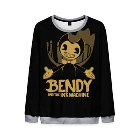 Мужской свитшот 3D с принтом Bendy and the ink machine (20) в Екатеринбурге, 100% полиэстер с мягким внутренним слоем | круглый вырез горловины, мягкая резинка на манжетах и поясе, свободная посадка по фигуре | bendy | bendy and the ink machine | game | horror | ink | machine | trend | video game