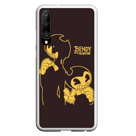 Чехол для Honor P30 с принтом Bendy and the ink machine (18) в Екатеринбурге, Силикон | Область печати: задняя сторона чехла, без боковых панелей | bendy | bendy and the ink machine | game | horror | ink | machine | trend | video game