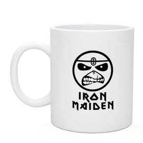 Кружка с принтом Iron Maiden в Екатеринбурге, керамика | объем — 330 мл, диаметр — 80 мм. Принт наносится на бока кружки, можно сделать два разных изображения | iron maiden | адриан смит | айран | айрон | группа | дэйв мюррей | железная дева | ирон | майден | мейд | мейден | метал | мрачный | музыка | песни | рок | стив харрис | тяжелый | хеви | хевиметал