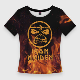 Женская футболка 3D Slim с принтом Iron Maiden в Екатеринбурге,  |  | iron maiden | адриан смит | айран | айрон | группа | дэйв мюррей | железная дева | ирон | майден | мейд | мейден | метал | мрачный | музыка | песни | рок | стив харрис | тяжелый | хеви | хевиметал