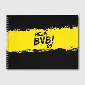 Альбом для рисования с принтом Borussia Dortmund FC в Екатеринбурге, 100% бумага
 | матовая бумага, плотность 200 мг. | Тематика изображения на принте: 09 | bvb | heja | боруссия | германия | дортмунд | клуб | фк | футбол | футбольный