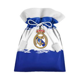 Подарочный 3D мешок с принтом Real Madrid FC в Екатеринбурге, 100% полиэстер | Размер: 29*39 см | 