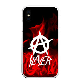 Чехол для iPhone XS Max матовый с принтом SLAYER в Екатеринбурге, Силикон | Область печати: задняя сторона чехла, без боковых панелей | punk | rock | slayer | альтернативный хип хоп | группа | инди поп | музыка | музыкальное произведение | ноты | панк | регги | рок | синти поп