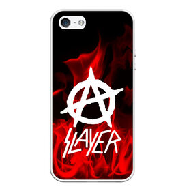 Чехол для iPhone 5/5S матовый с принтом SLAYER в Екатеринбурге, Силикон | Область печати: задняя сторона чехла, без боковых панелей | punk | rock | slayer | альтернативный хип хоп | группа | инди поп | музыка | музыкальное произведение | ноты | панк | регги | рок | синти поп