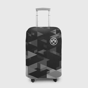 Чехол для чемодана 3D с принтом Borussia Geometry Sport в Екатеринбурге, 86% полиэфир, 14% спандекс | двустороннее нанесение принта, прорези для ручек и колес | боруссия | дортмунд