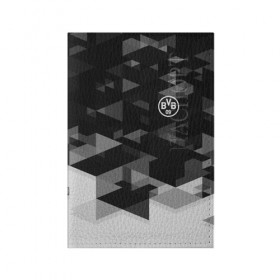 Обложка для паспорта матовая кожа с принтом Borussia Geometry Sport в Екатеринбурге, натуральная матовая кожа | размер 19,3 х 13,7 см; прозрачные пластиковые крепления | боруссия | дортмунд