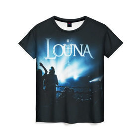 Женская футболка 3D с принтом Louna в Екатеринбурге, 100% полиэфир ( синтетическое хлопкоподобное полотно) | прямой крой, круглый вырез горловины, длина до линии бедер | louna | лусинэ геворкян